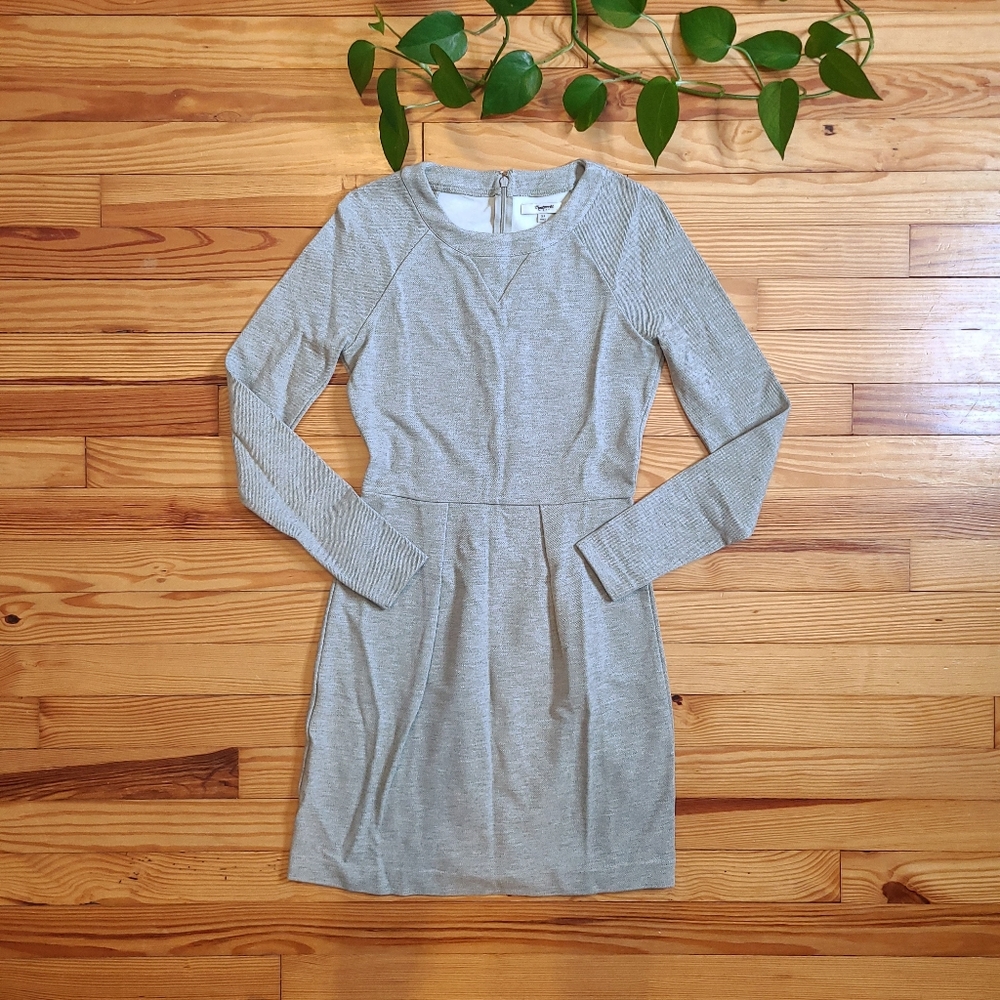 MADEWELL Long-Sleeve Dress Grey - size extra small